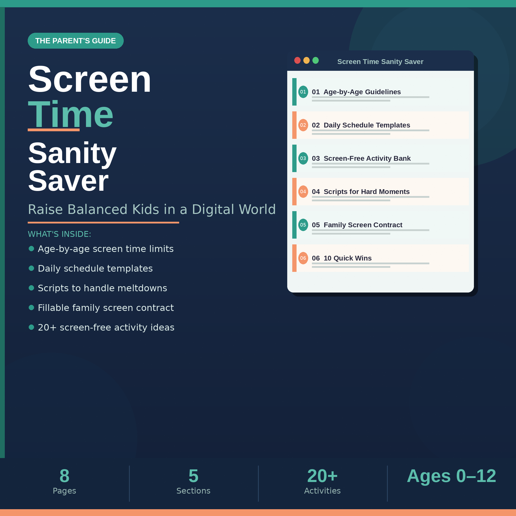 Screen Time Sanity Saver - The Parent's Guide to Raising Balanced Kids in a Digital World